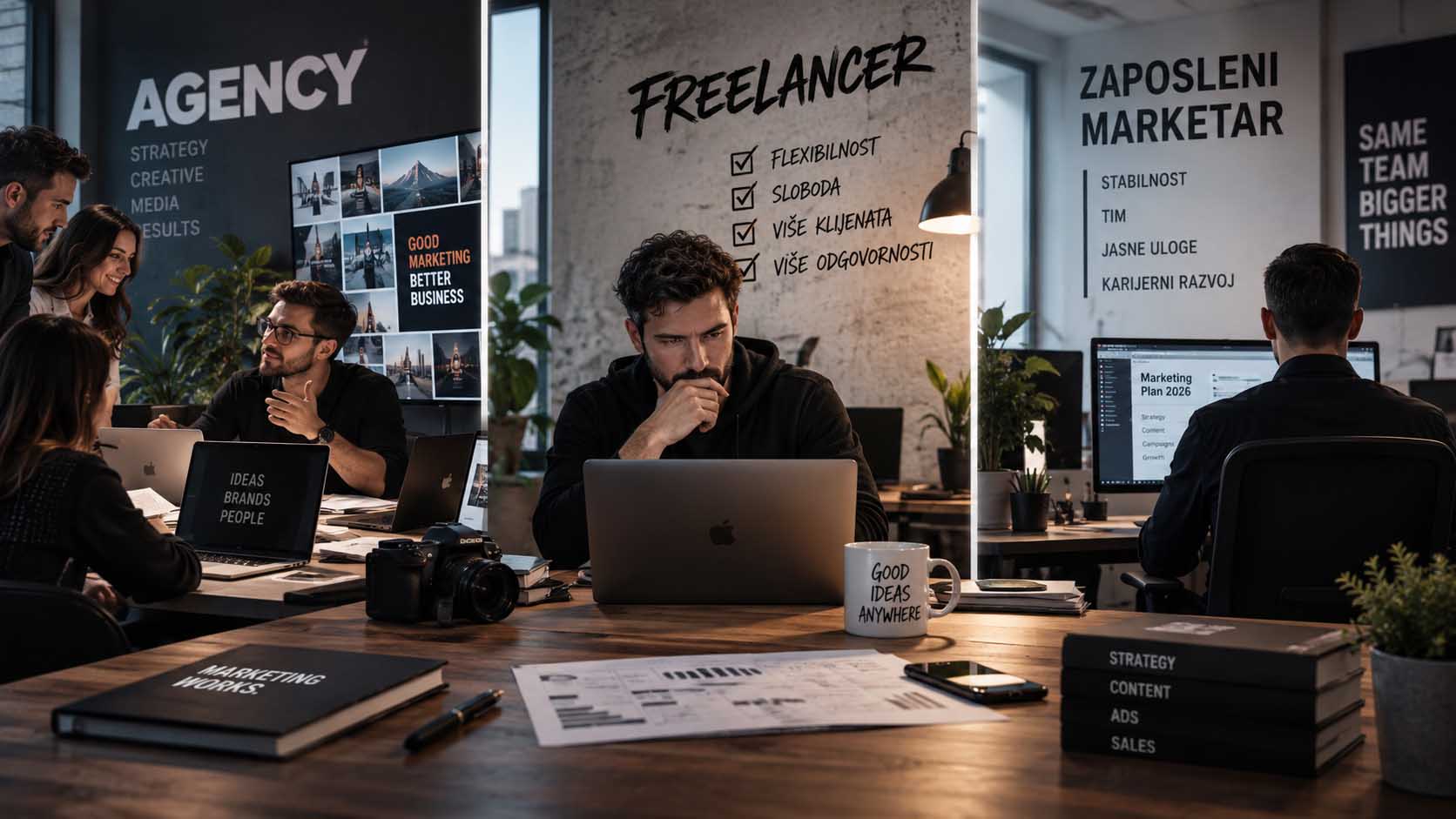 Agencija, frilenser ili zaposleni marketar — šta se kad isplati
