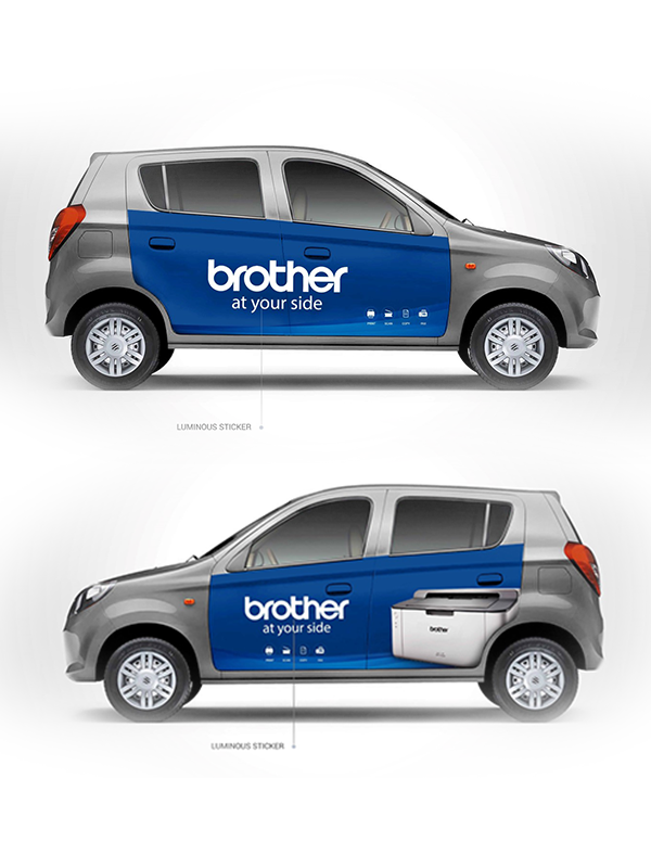 Brendiranje vozila za Brother iz kampanje Printer Mania